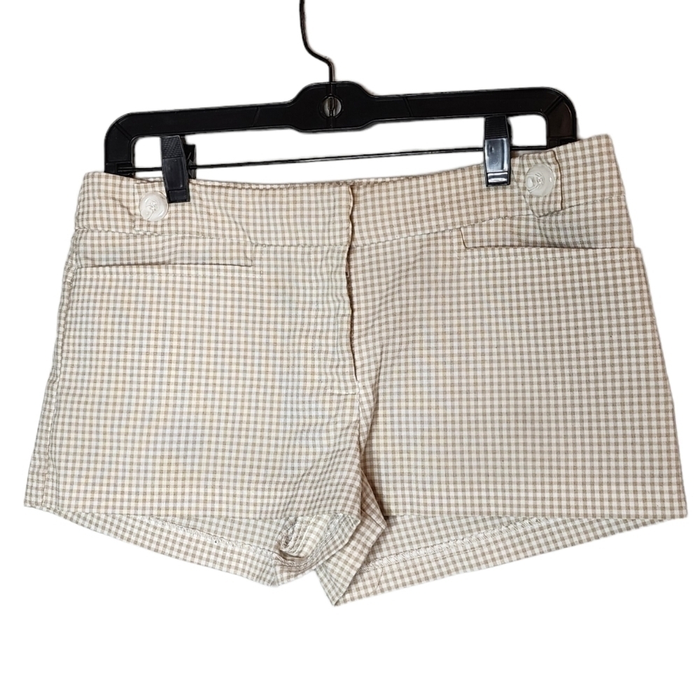 Pins and Needles gingham tan shorts. Size 4 - Picture 1 of 13